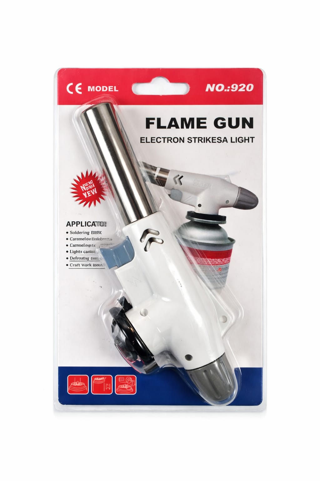 Gaskartuschen-Flambierbrenner mit Piezozündung